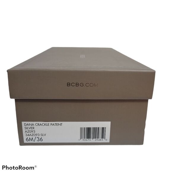 Bcbgmaxazria Dana‎ Crakle Patent Silver Stiletto Heels, SIZE 6 - Picture 10 of 10